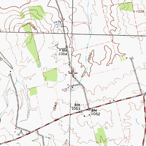 Topographic Map of Barrett School (historical), OH