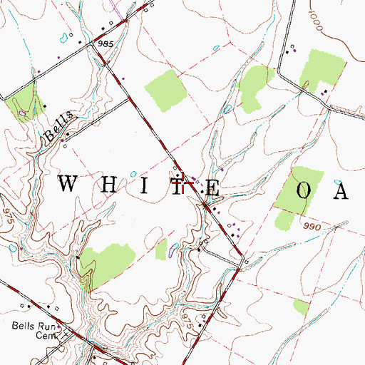 Topographic Map of Bell Run School (historical), OH