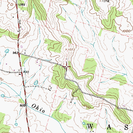 Topographic Map of Buckley School (historical), OH