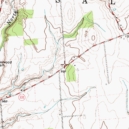 Topographic Map of Chaney School (historical), OH