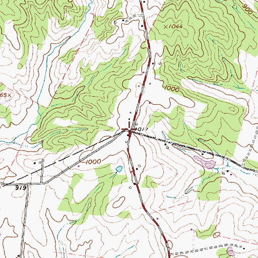 Topographic Map of Deadfall School (historical), OH