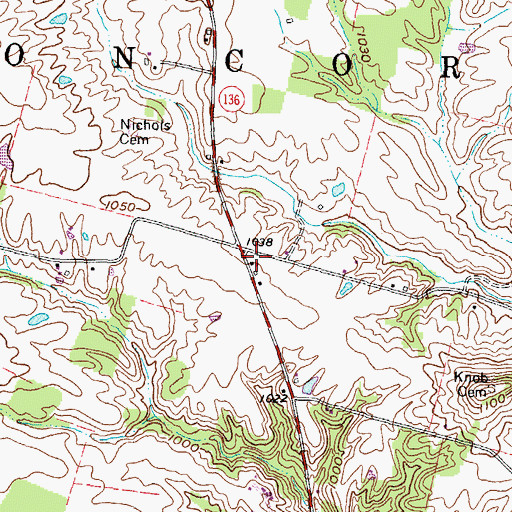 Topographic Map of Five Oaks School (historical), OH
