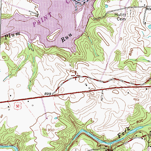 Topographic Map of Hulitt School (historical), OH