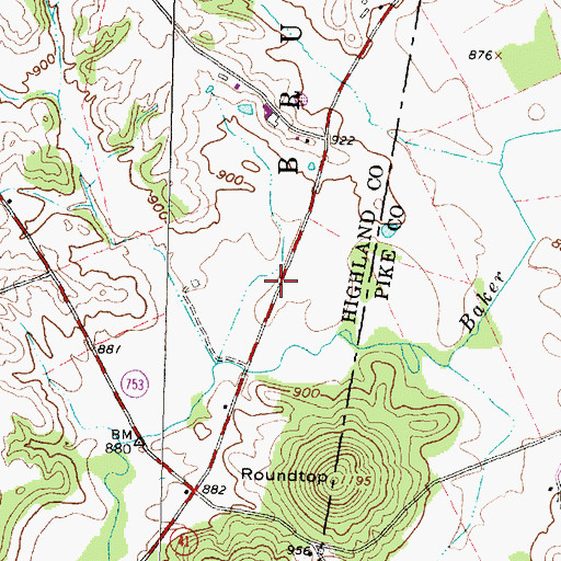 Topographic Map of Jackson School (historical), OH