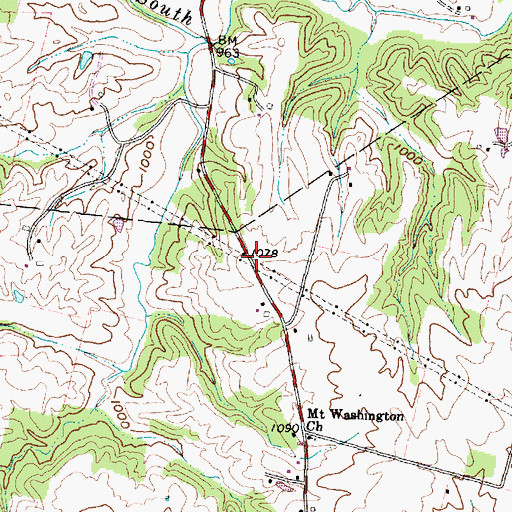 Topographic Map of Mount Washington School (historical), OH