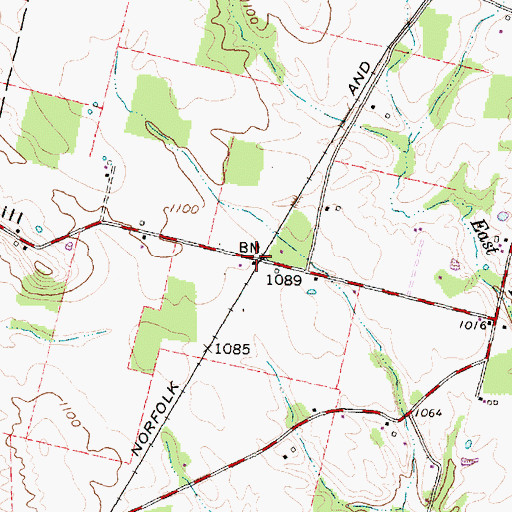 Topographic Map of New Market Station (historical), OH