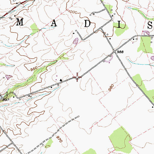 Topographic Map of Odell School (historical), OH