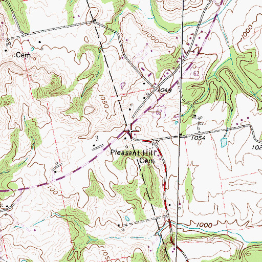 Topographic Map of Pleasant Hill School (historical), OH