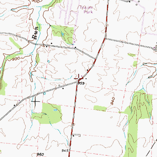 Topographic Map of Redkey School (historical), OH