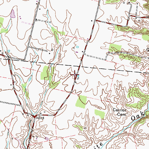 Topographic Map of Shofflers School (historical), OH