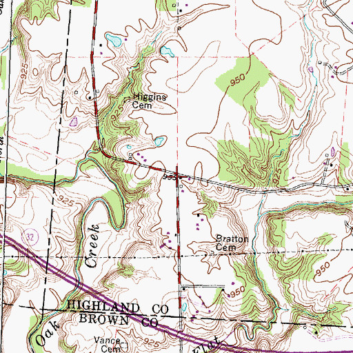 Topographic Map of Sicily (historical), OH