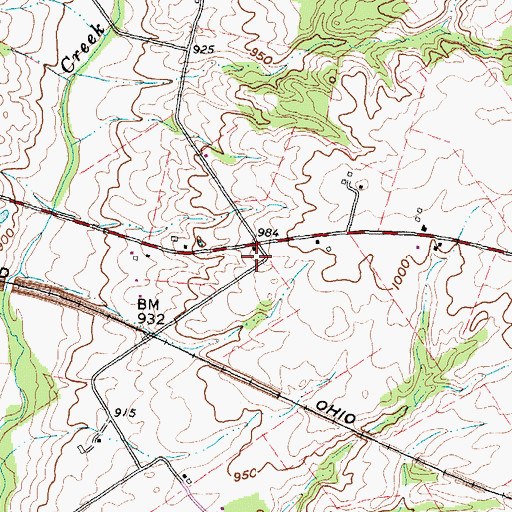 Topographic Map of Simmons School (historical), OH