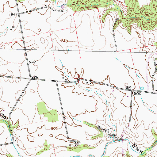 Topographic Map of Snake Corners School (historical), OH