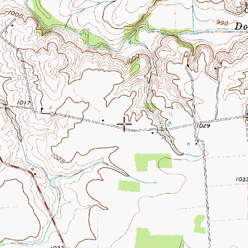 Topographic Map of Thompson School (historical), OH