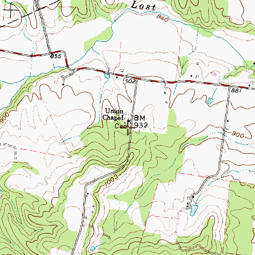 Topographic Map of Union School (historical), OH