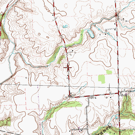 Topographic Map of Walnut School (historical), OH