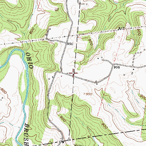 Topographic Map of Walnut Shade School (historical), OH