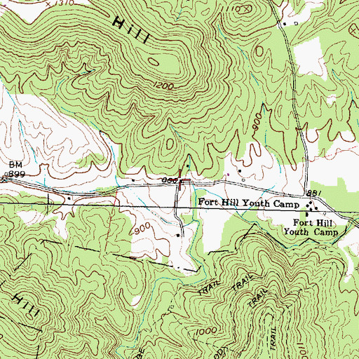 Topographic Map of Washburn School (historical), OH