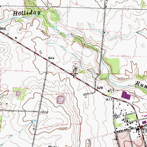 Topographic Map of Watt School (historical), OH