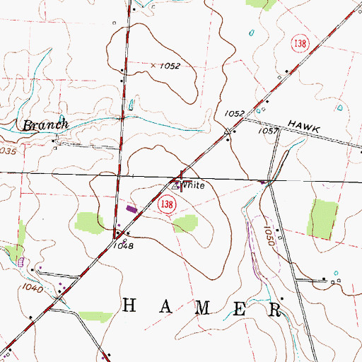 Topographic Map of White School (historical), OH