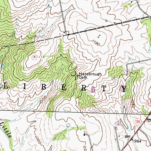 Topographic Map of Hansbro School (historical), OH