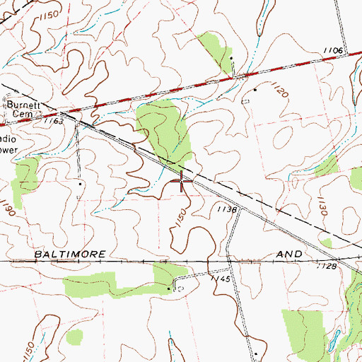 Topographic Map of Polk School (historical), OH