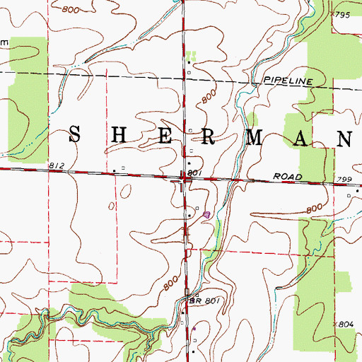 Topographic Map of Central School (historical), OH