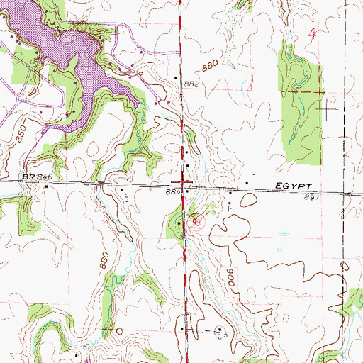 Topographic Map of Egypt School (historical), OH