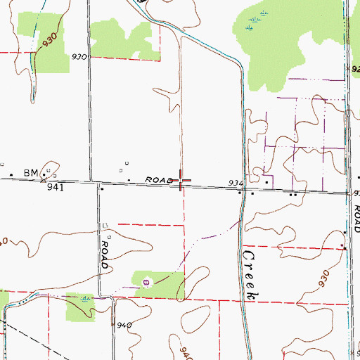 Topographic Map of Huckleberry School (historical), OH
