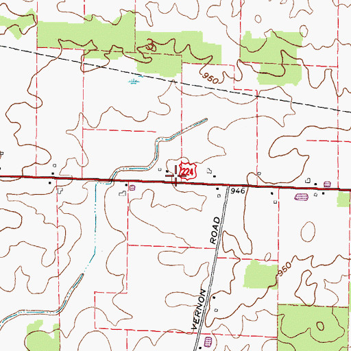 Topographic Map of Keesy School (historical), OH