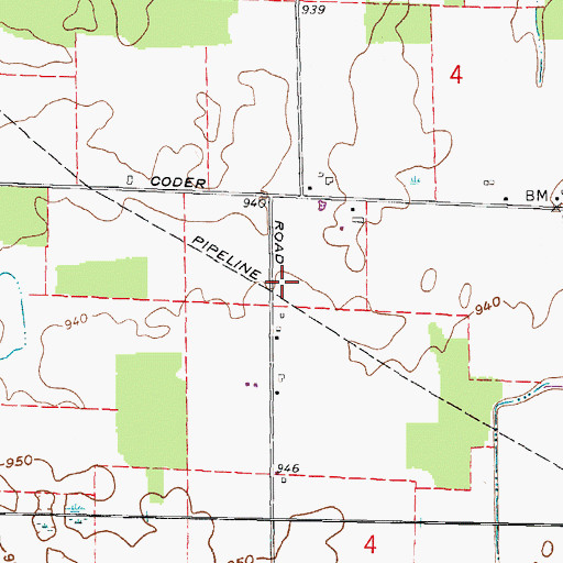 Topographic Map of Kennedy School (historical), OH