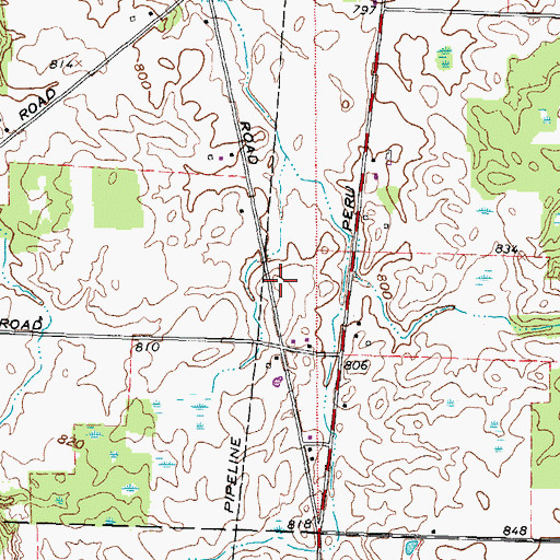 Topographic Map of Laurel Hill School (historical), OH