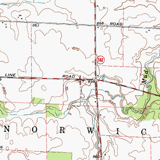 Topographic Map of Mud Run School (historical), OH