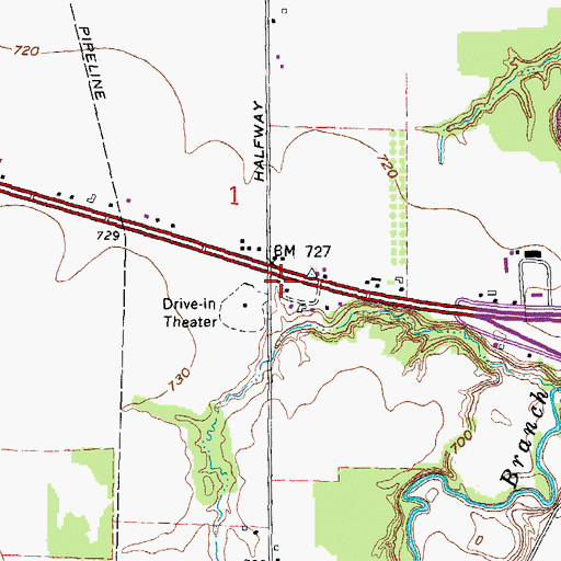 Topographic Map of School Number 1 (historical), OH