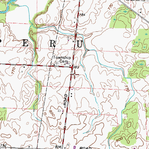 Topographic Map of School Number 1 (historical), OH