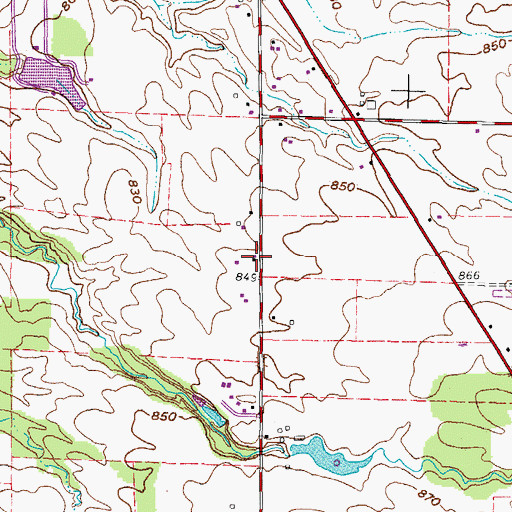 Topographic Map of School Number 1 (historical), OH