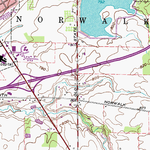 Topographic Map of School Number 3 (historical), OH
