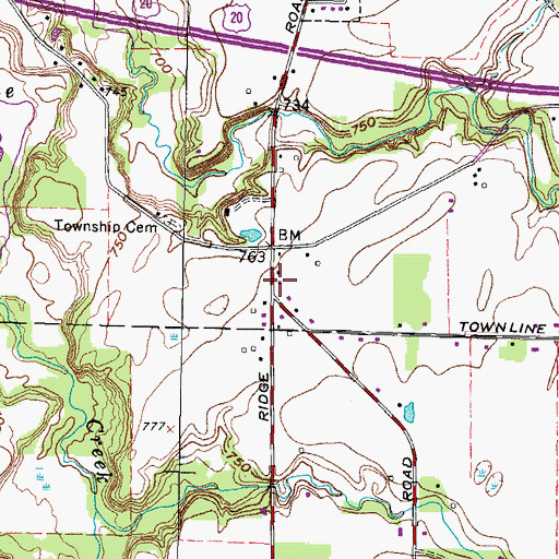 Topographic Map of School Number 4 (historical), OH