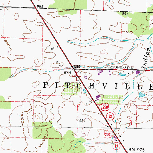 Topographic Map of School Number 4 (historical), OH