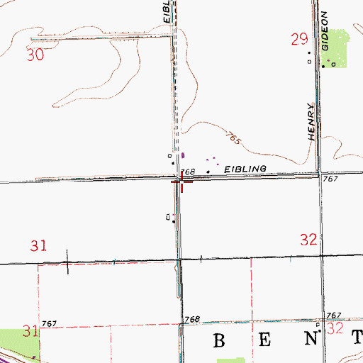 Topographic Map of Bluejay School (historical), OH