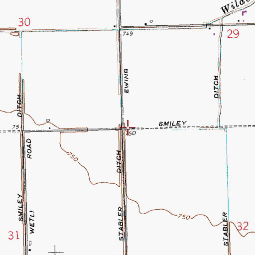 Topographic Map of Bainbridge School (historical), OH