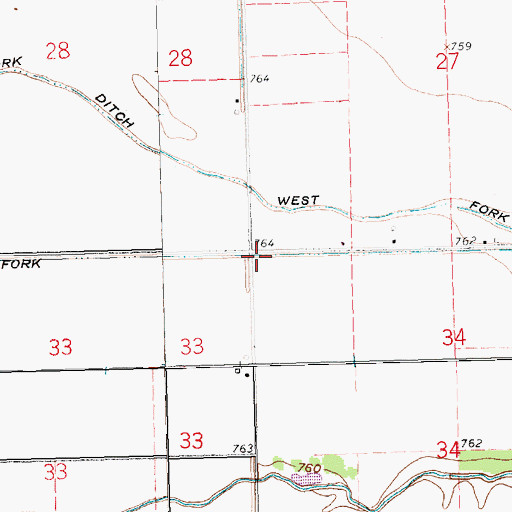 Topographic Map of Logtown School (historical), OH