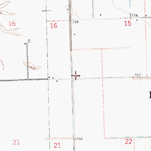 Topographic Map of Center School (historical), OH