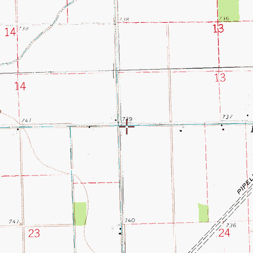 Topographic Map of Happy Corner School (historical), OH