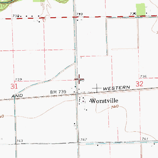 Topographic Map of School Number 6 (historical), OH