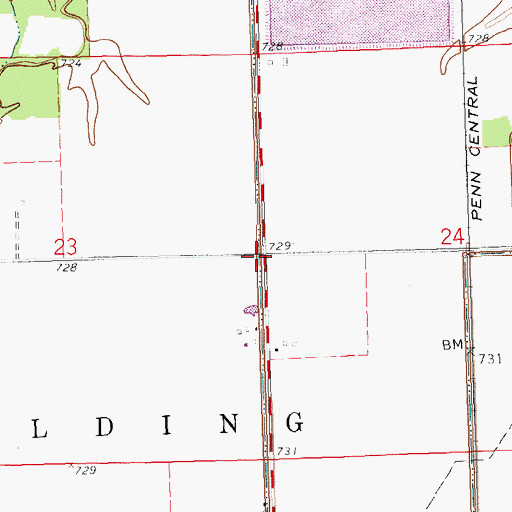 Topographic Map of McDonald School (historical), OH