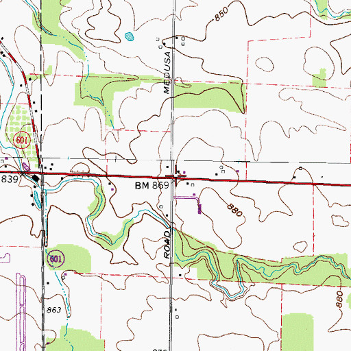 Topographic Map of School Number 3 (historical), OH