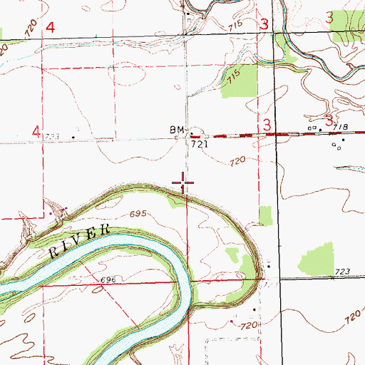 Topographic Map of Curtis School (historical), OH