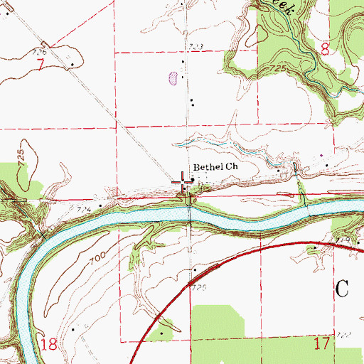 Topographic Map of Forder School (historical), OH