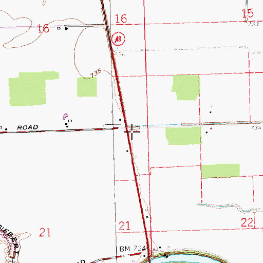 Topographic Map of Stinger School (historical), OH
